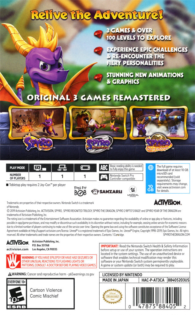 Spyro Reignited Trilogy (NS)
